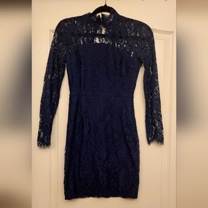 Navy Blue Lace Charlotte Russe Dress